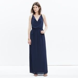 Navy Madewell maxi dress with tassel front (8)